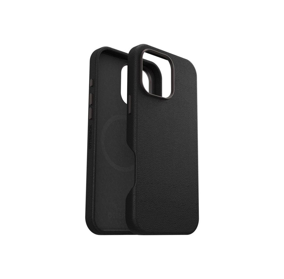 Mobil - Covers & Cases - OtterBox Symmetry Cactus Leather Apple iPhone 16 Pro Max Noir Ash - black - 77-96333