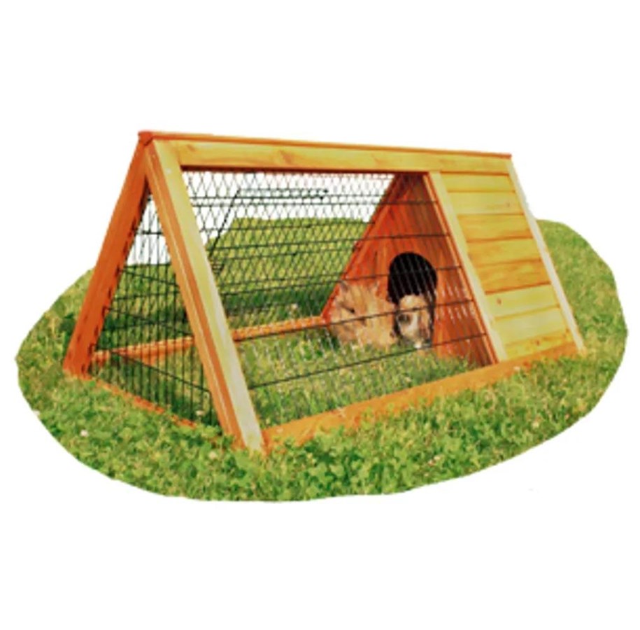 Kanin & gnaver - Sunnypet - Wooden Cage outdoor Triangular 116x63x53 cm - 508.1050