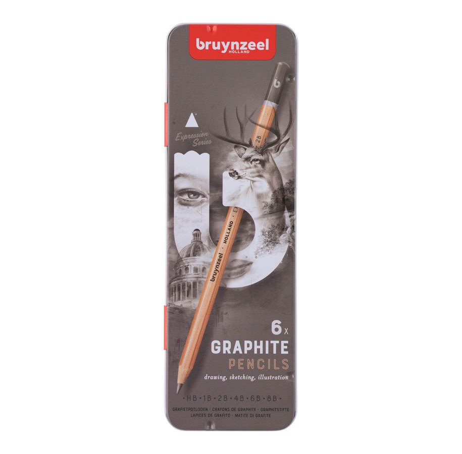 Kreativt Legetøj - Bruynzeel Expression Graphite Pencils 6 pcs. - 60311006