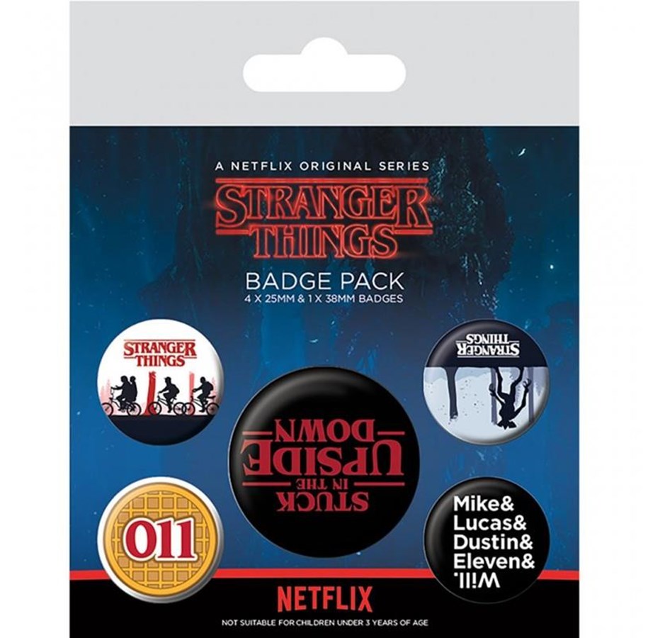 Merchandise - Pyramid - Badge Pack Stranger Things Upside Down - Pin / Badge - BP80655