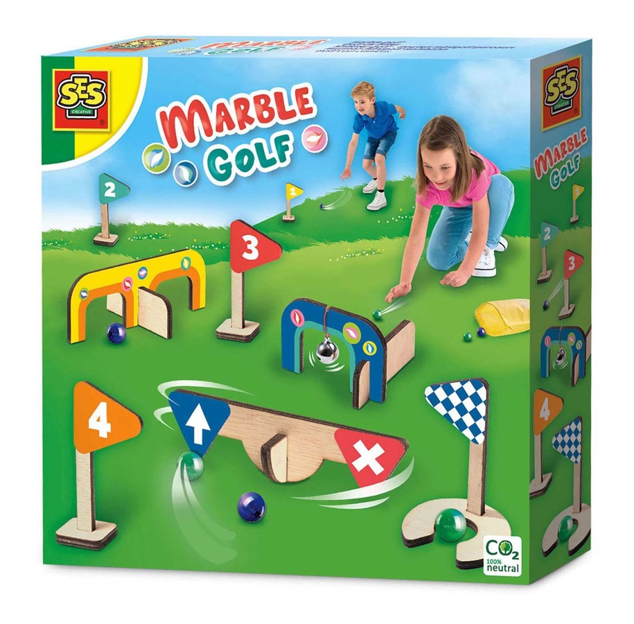 Udendørsleg - SES Creative Marble Golf - Wooden Minigolf Course - 02302