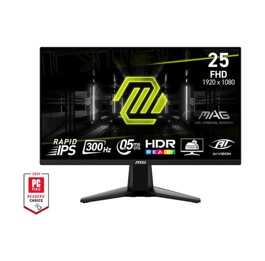 Skærm - 24,5" MSI MAG 255XF - 1920x1080 (FHD) - 300Hz - IPS - 9S6-3BC21M-021