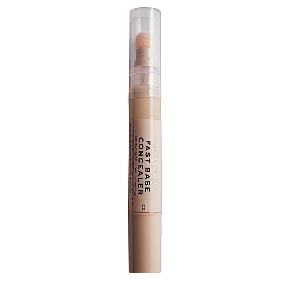 Makeup - Makeup Revolution Fast Base Concelear, Under-Eye Concealer Pen, C 2, 4.5 ml - 5057566043182