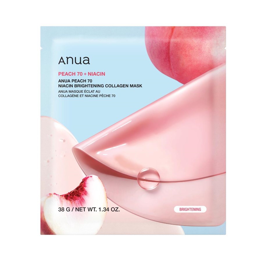 Ansigtspleje - Anua Peach 70 niacin Brightening Collagen Mask 1 pcs - ANP06-MCOL