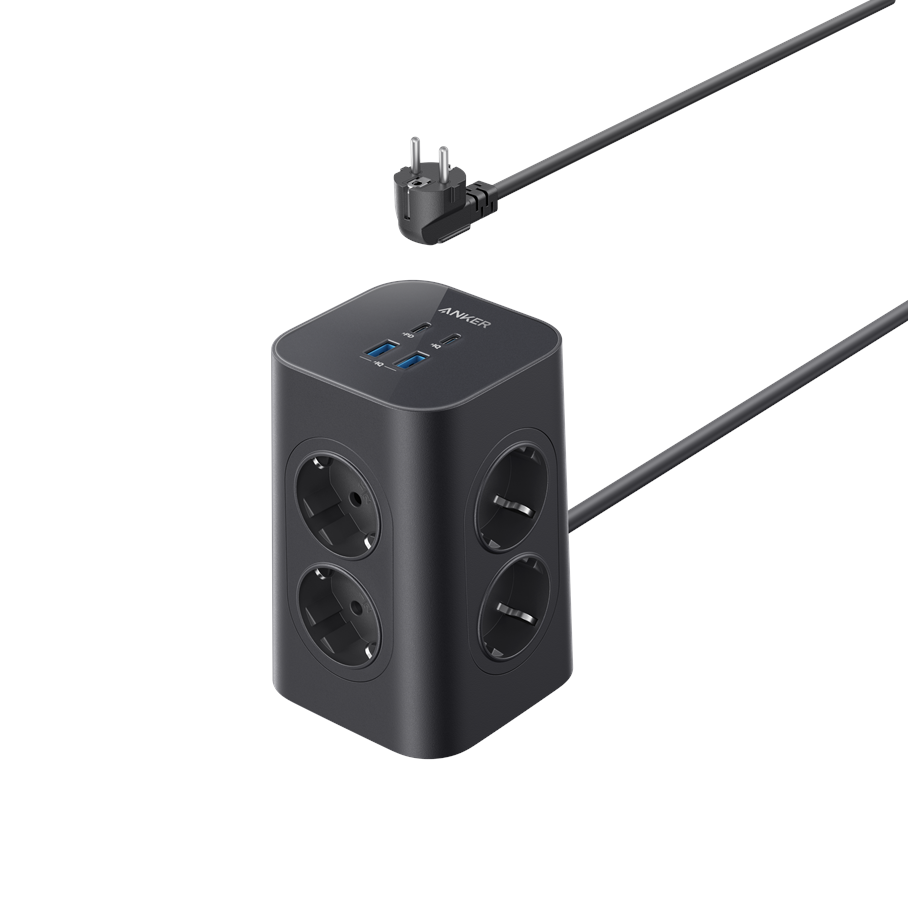 Mobil - Adaptere & Opladere - Anker USB Power Strip 12-in-1 20W - Black - A9185311