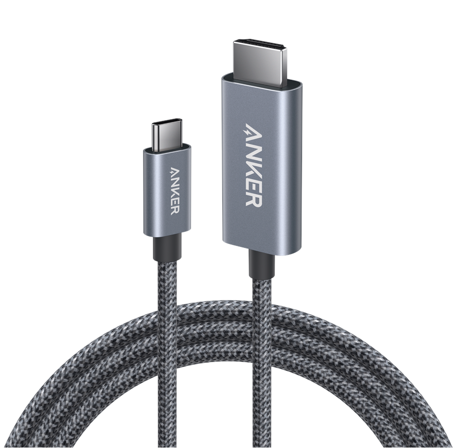 Skærmkabel - Anker USB-C to HDMI Cable 6ft 4K Braided - Black - A87E0H12