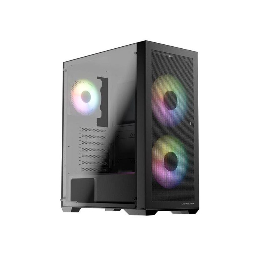 Kabinet - LC Power Gaming 717W Meshwork_L Dark - Kabinet - Tower - Sort - LC-717B-ON