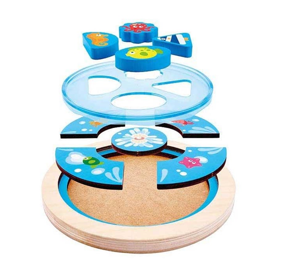 Trælegetøj - Hape Underwater World Shape Puzzle - E1604