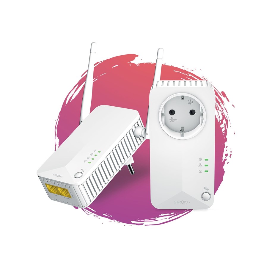 Homeplug / PowerLine - Strong Powerline 600 Duo - powerline adapter kit - wall-pluggable Homeplug / PowerLine - POWERLWF600DUOEUV2