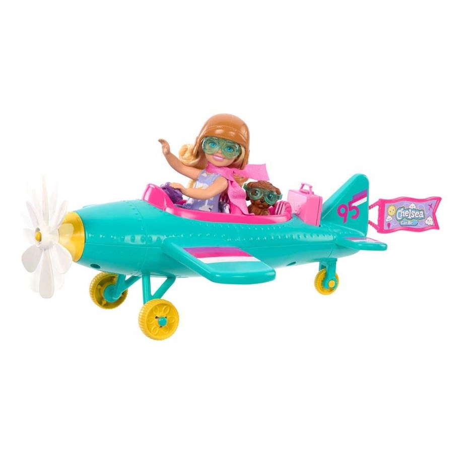 Dukker & Tilbehør - Hot Wheels Barbie Chelsea Fashion Doll with Airplane - HTK38
