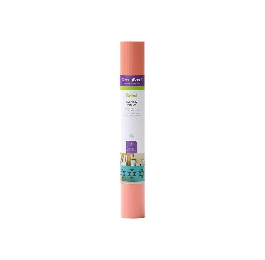 Labelprinter - Cricut Everyday Iron-On - craft material - 30.5 x 61 cm - Coral - 2010196