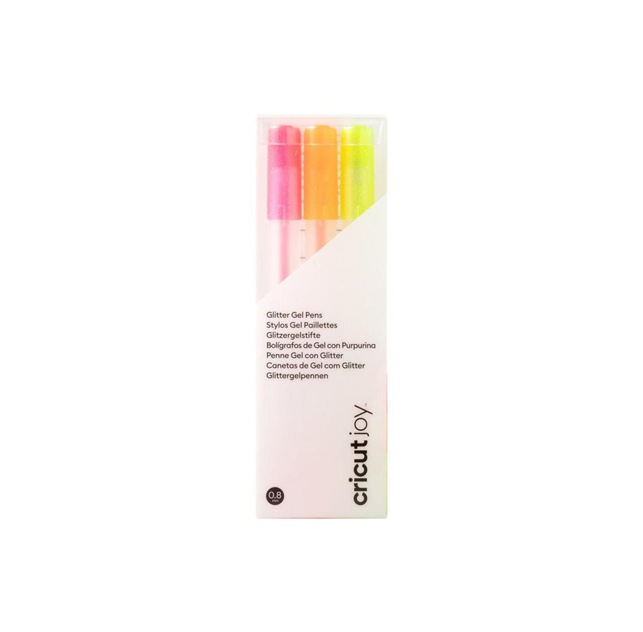 Labelprinter - Cricut Joy - rollerball pen - glitter neon yellow glitter neon pink glitter neon orange (pack of 3) - 2009963