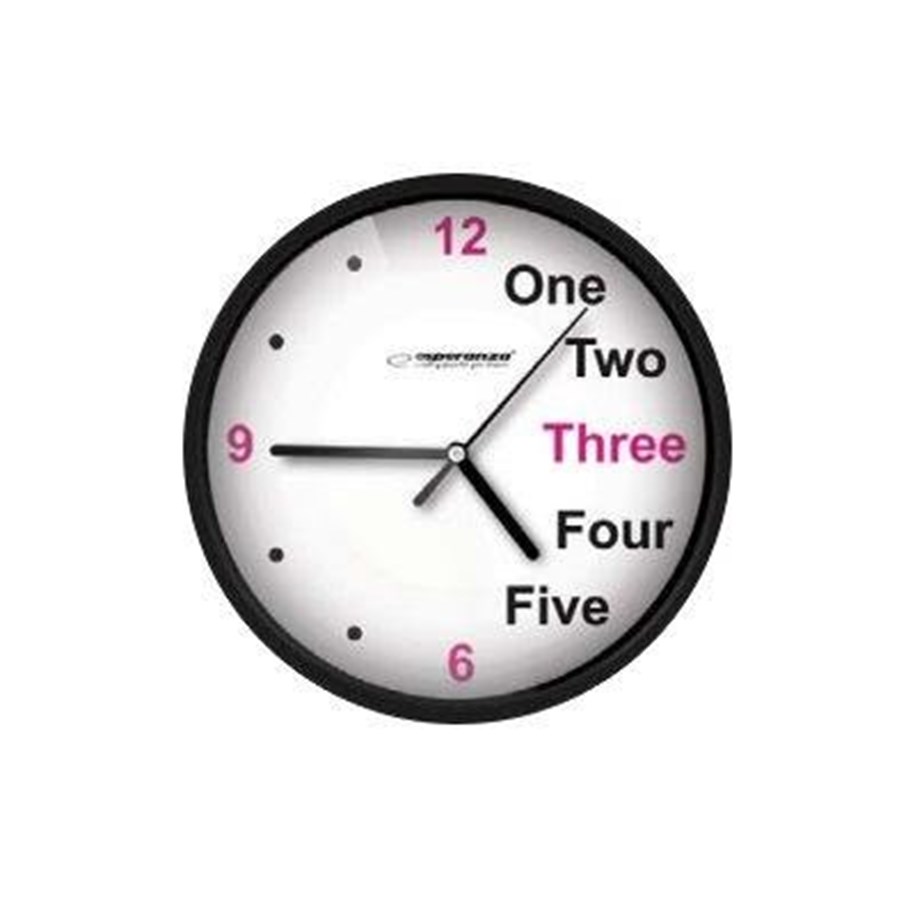 Boligindretning - Esperanza PRAGUE - clock - quartz - wall mountable - 20 cm - EHC014K - 5901299929926