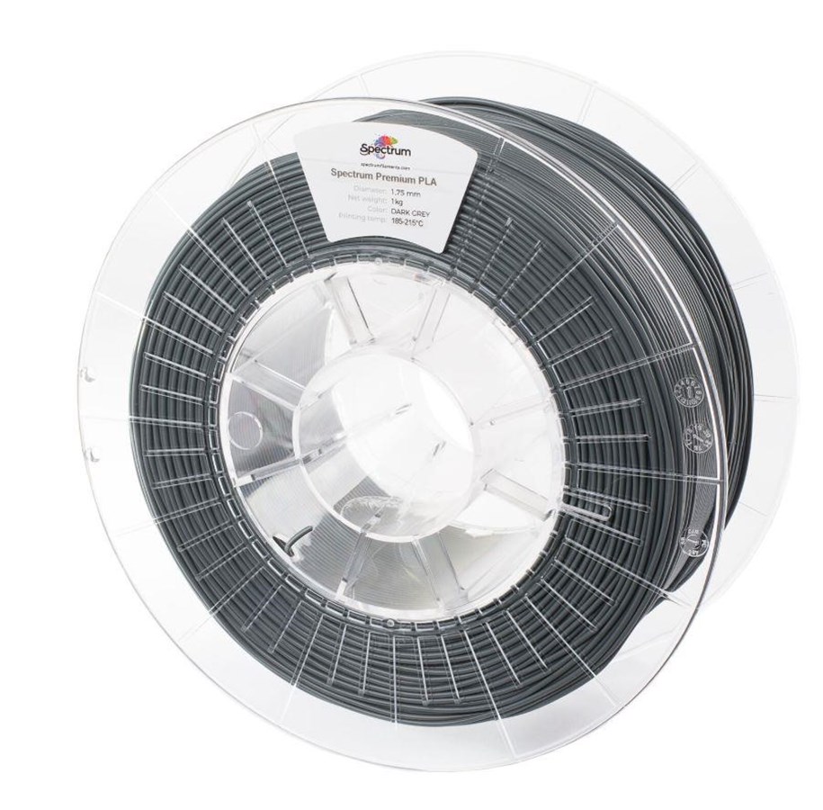 Filament/Resin - 3D-printer - Spectrum 3D Filament / PLA Premium / ⌀ 1.75 mm / Dark Grey / 1 kg - 80045
