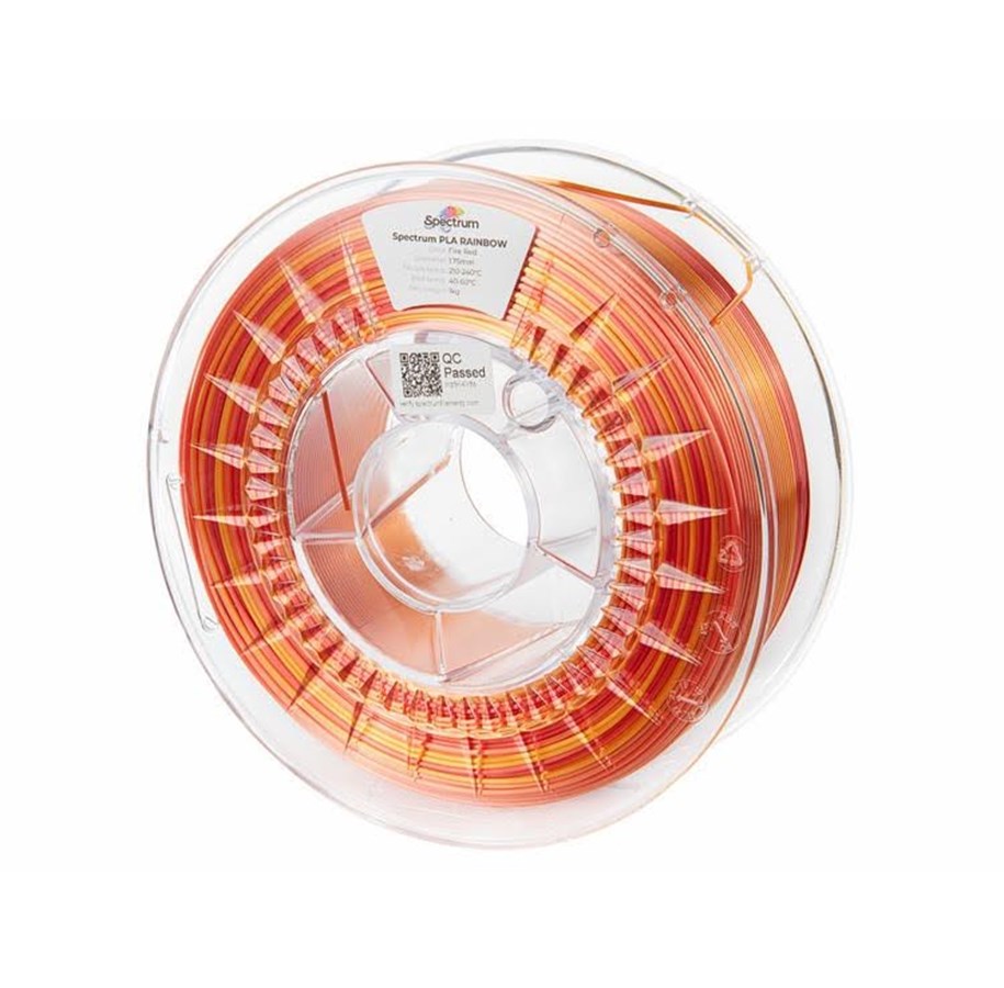Filament/Resin - 3D-printer - Spectrum 3D Filament / PLA SILK Rainbow / Fire Red / ⌀ 1.75 mm / 1 kg - 81017