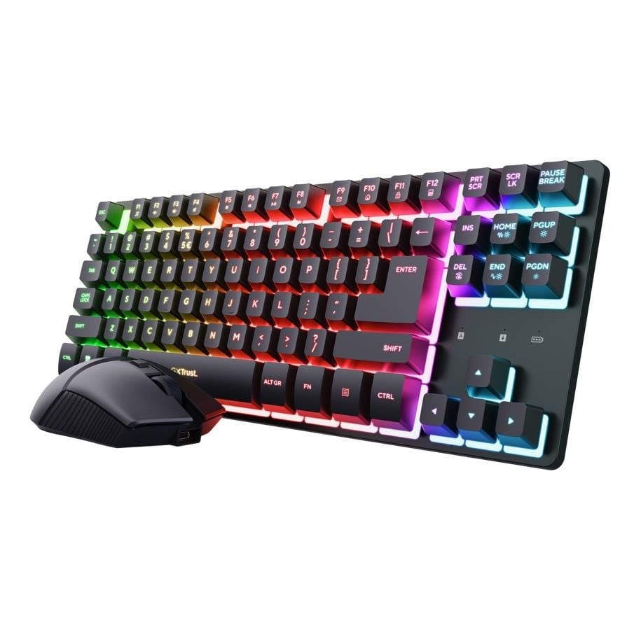 Tastatur - Trust GXT Wireless TKL Combo - Gaming tastatur og mus - Nordisk - 26091