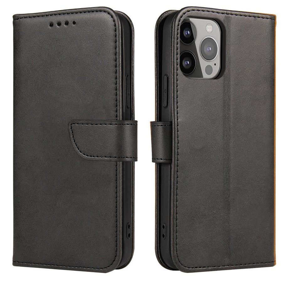 Mobil - Covers & Cases - Hurtel Magnet Case for Samsung Galaxy S23+ Flip Cover Wallet Stand Black - 5907769351051