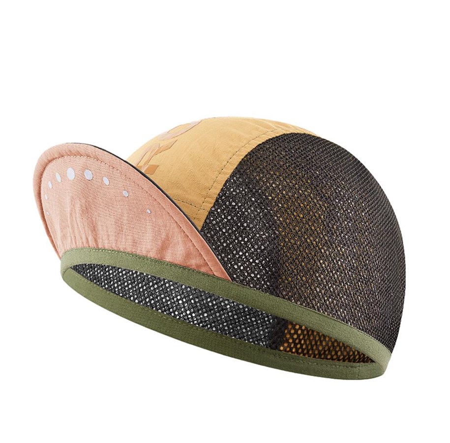 Cykeltilbehør - Rockbros Cycling Cap with Visor Helmet Cover - Yellow - 8386824303964
