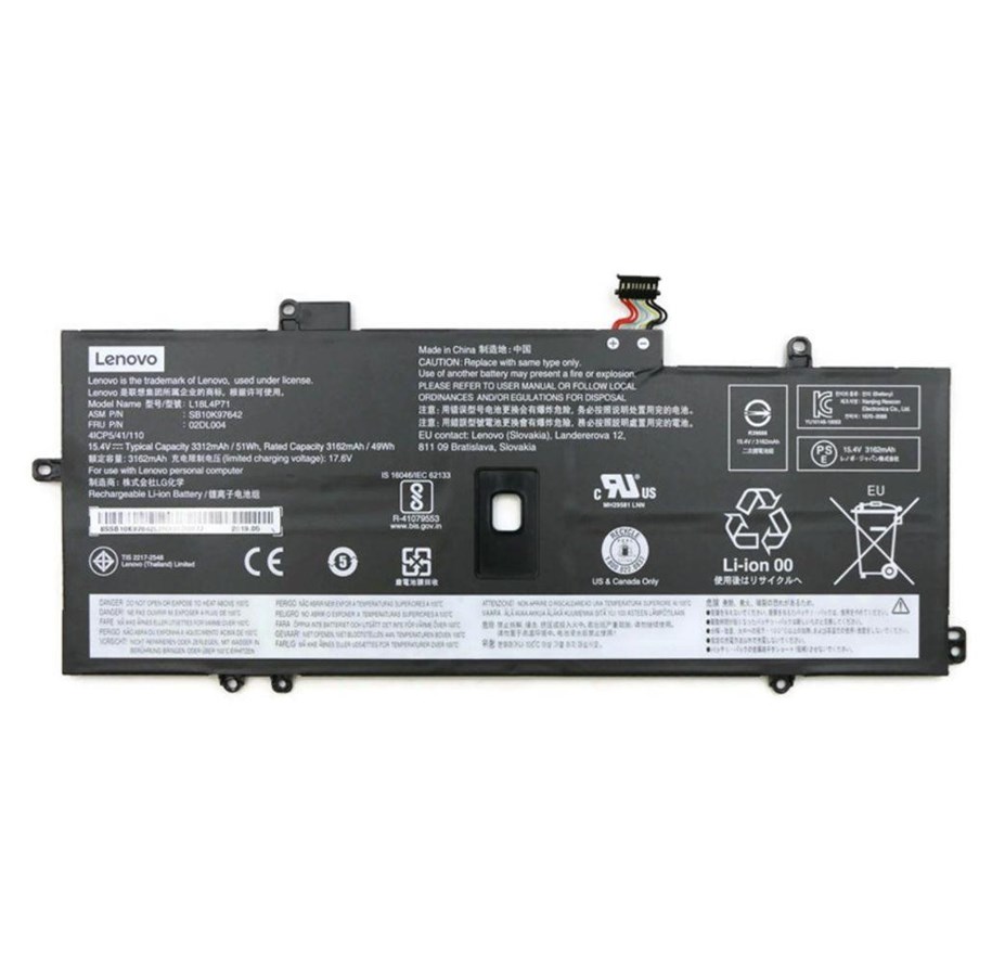 Batteri til bærbare computere - Lenovo LG Chem - laptop battery - Li-Ion - 51 Wh - 5B10W51833