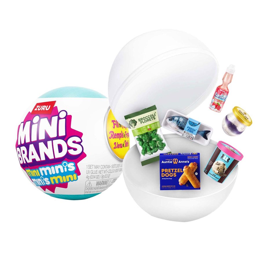 Små gaver til børn - Mini Brands Fill the Fridge - Mini Food in Surprise Ball - 77711