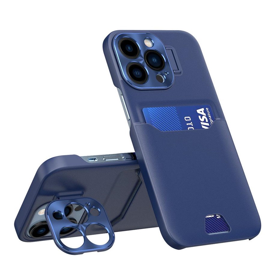 Mobil - Covers & Cases - Hurtel Leather Stand Case for Samsung Galaxy S23+ Cover Card Wallet with Stand Blue - 5907769353451