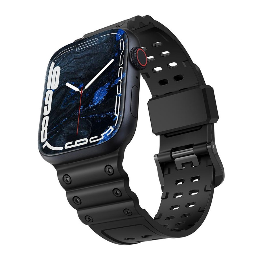 Smartwatch - Tilbehør - Hurtel Strap Triple Protection for Apple Watch 38 / 40 / 41 mm Bracelet Strap - Black - 9145576276112