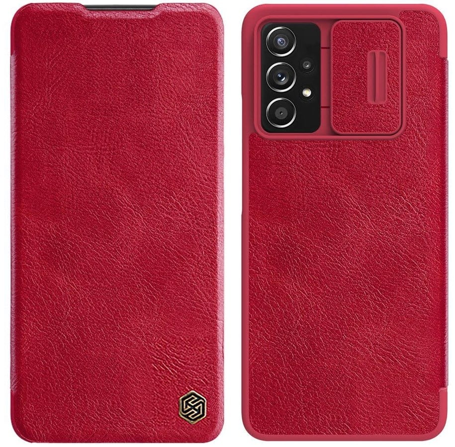 Mobil - Covers & Cases - Nillkin Qin Leather Holster Case for Samsung Galaxy A73 Red - 6902048237674