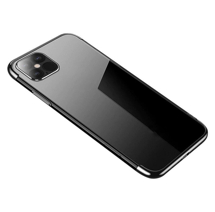 Mobil - Covers & Cases - Hurtel Clear Color Case TPU Gel Cover with a Metallic Frame for Samsung Galaxy A13 5G Black - 5907769348174
