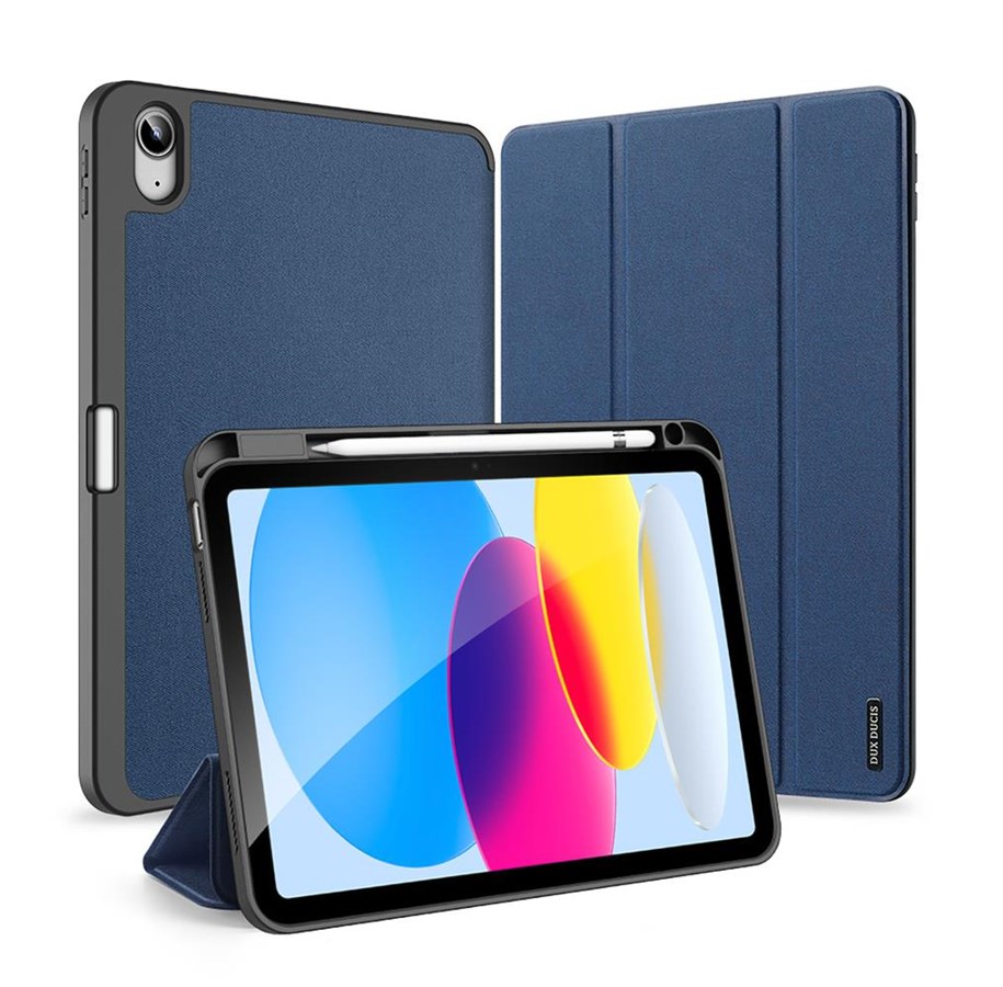 Mobil - Covers & Cases - Dux Ducis Domo Case iPad 10.9" 2022 / iPad 11" 2025 Cover Smart Cover Stand Blue - 6934913034149