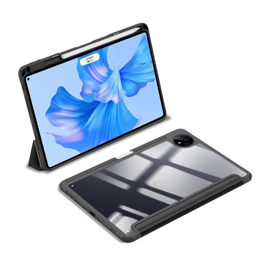 Tablet - Covers & Cases - Dux Ducis Toby Huawei MatePad Pro 11'' (2022) Cover with S Pen Stylus Space Smart Cover Stand Black - 6934913034613