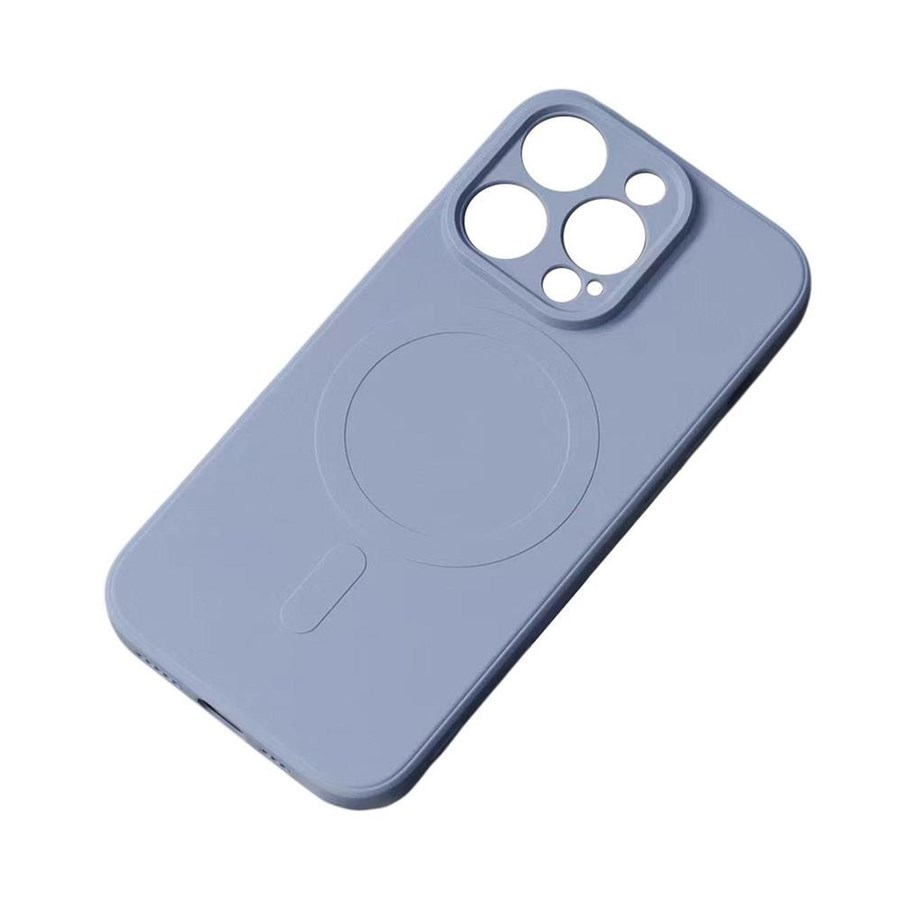 Mobil - Covers & Cases - Hurtel MagSafe Compatible Silicone Case for iPhone 15 Plus Silicone Case - Gray - 5907769356872