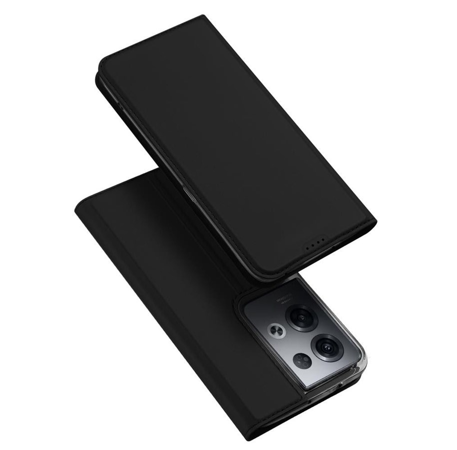 Mobil - Covers & Cases - Dux Ducis Skin Pro Case Oppo Reno 8 Pro Flip Cover Card Wallet Stand Black - 6934913033128