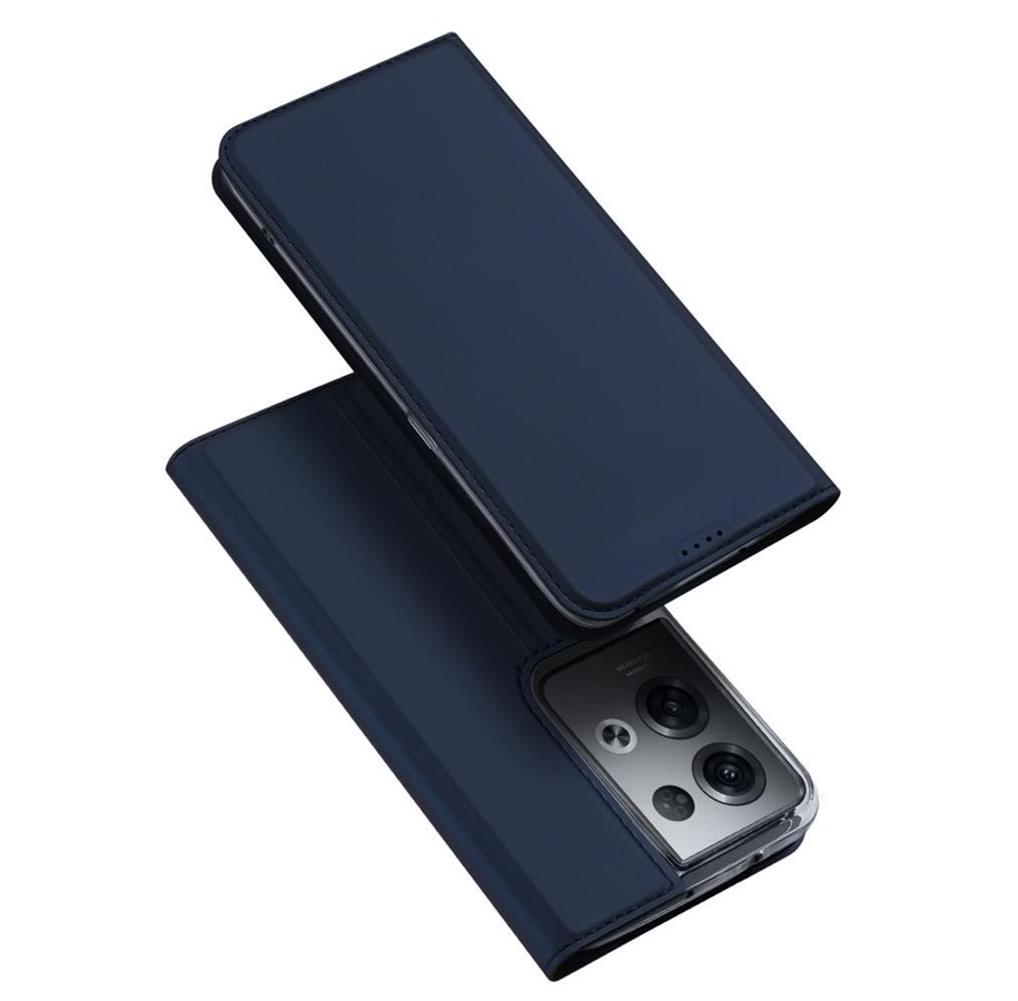 Mobil - Covers & Cases - Dux Ducis Skin Pro Case Oppo Reno 8 Pro Flip Cover Card Wallet Stand Blue - 6934913033135