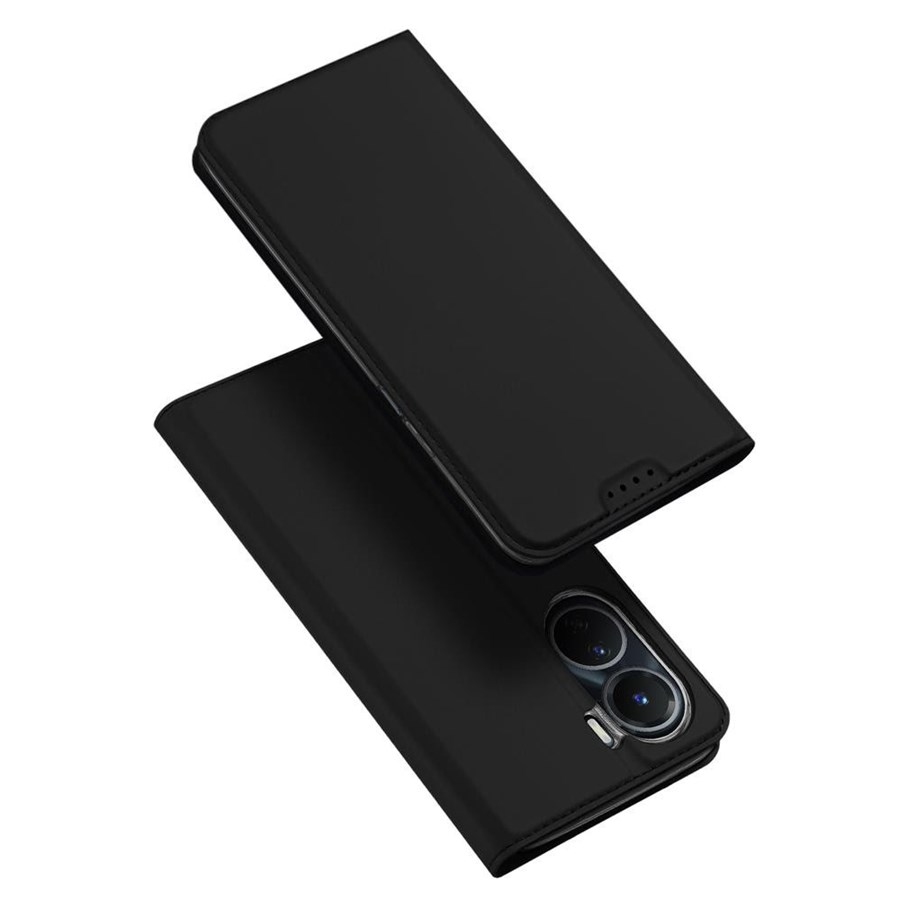 Mobil - Covers & Cases - Dux Ducis Skin Pro Case Vivo Y16 / Y02s Wallet Holster Cover Flip Cover Black - 6934913032381