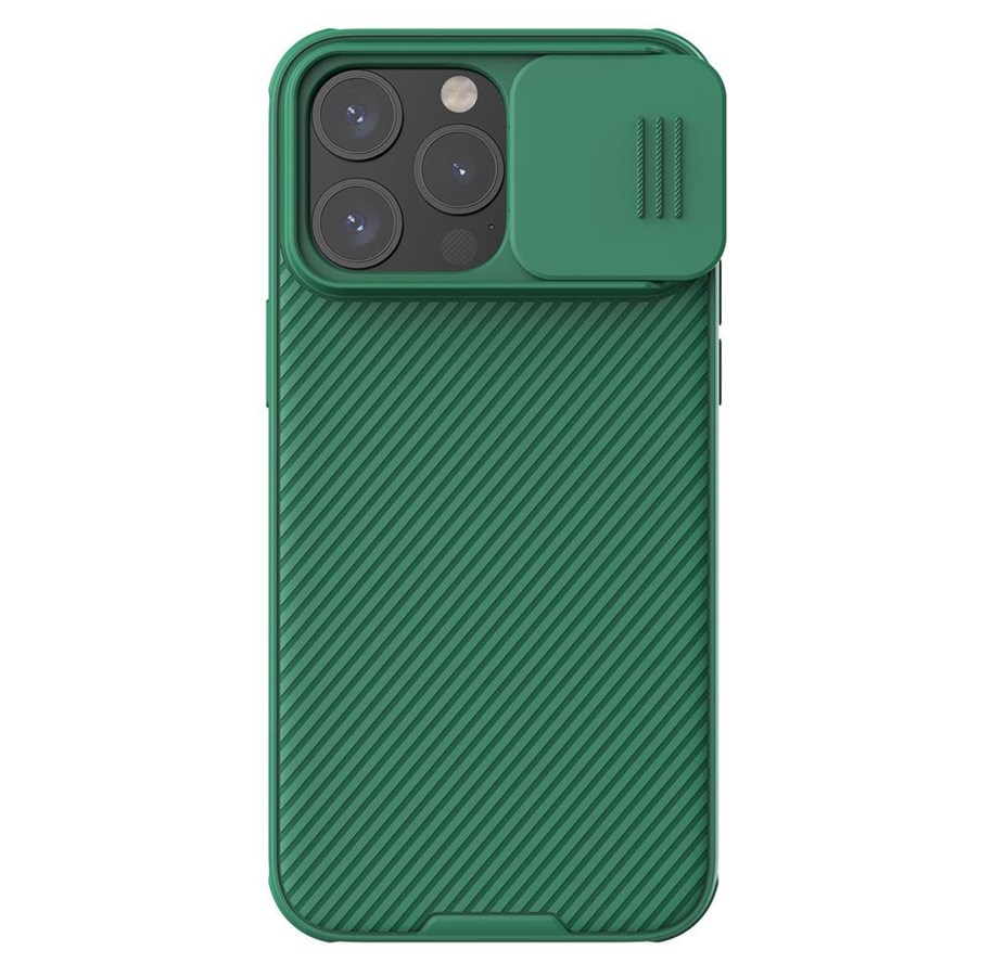 Mobil - Covers & Cases - Nillkin CamShield Pro Magnetic Case for iPhone 15 Pro Max with Camera Cover - Green - 6902048266797