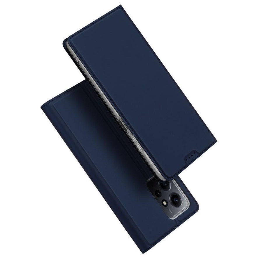 Mobil - Covers & Cases - Dux Ducis  Skin Pro Case for Xiaomi Redmi Note 12 Flip Cover Card Wallet Stand Blue - 6934913029909