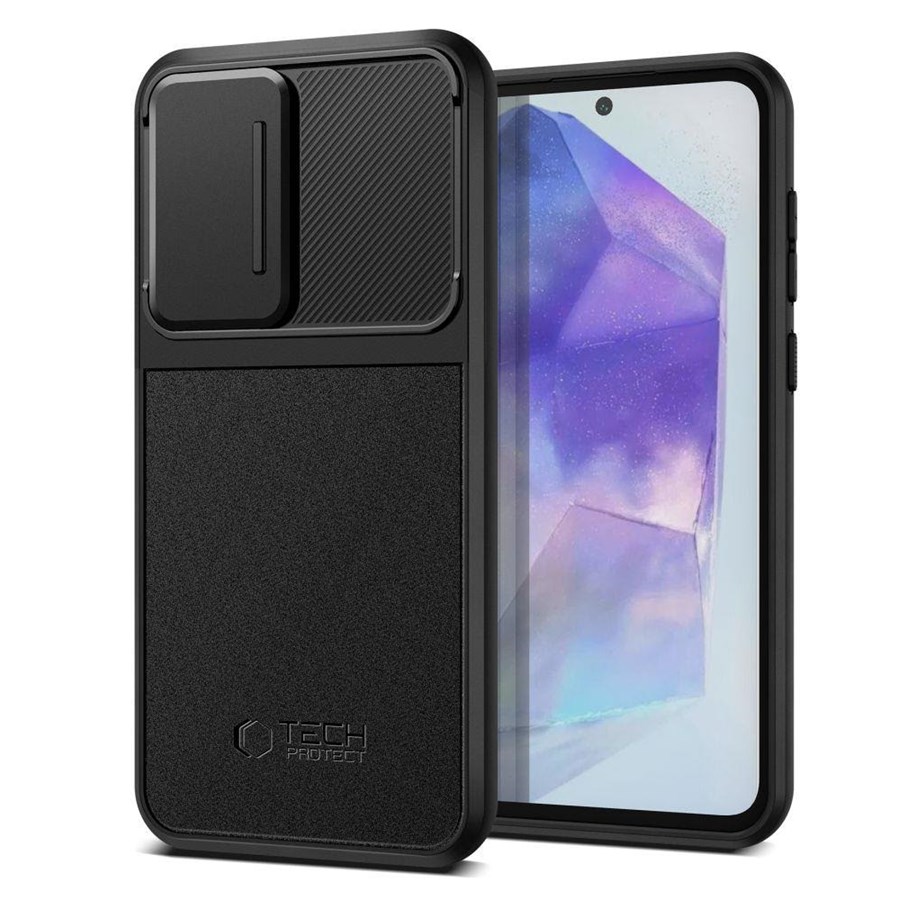 Mobil - Covers & Cases - Tech-Protect  Velar Cam+ Case for Samsung Galaxy A55 5G - Black - 5906302307807