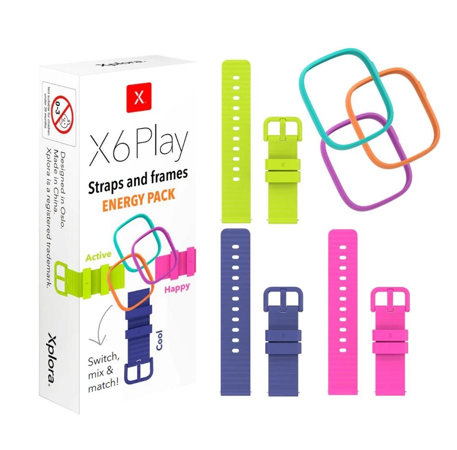 Smartwatch - Tilbehør - Xplora X6Play Straps and Frames - ENERGY PACK - X6-2SNF-ENERGY