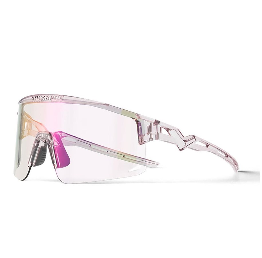 Cykeltilbehør - Rockbros Cycling Glasses Photochromic with UV Protection and Corrective Insert Clear - Purple - 8386824303643