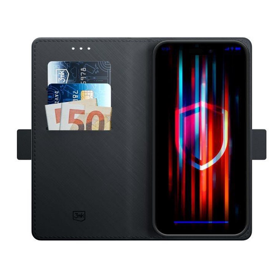 Mobil - Covers & Cases - 3mk Wallet Case with Flip for iPhone 13 / 14 - Black - 5903108564786