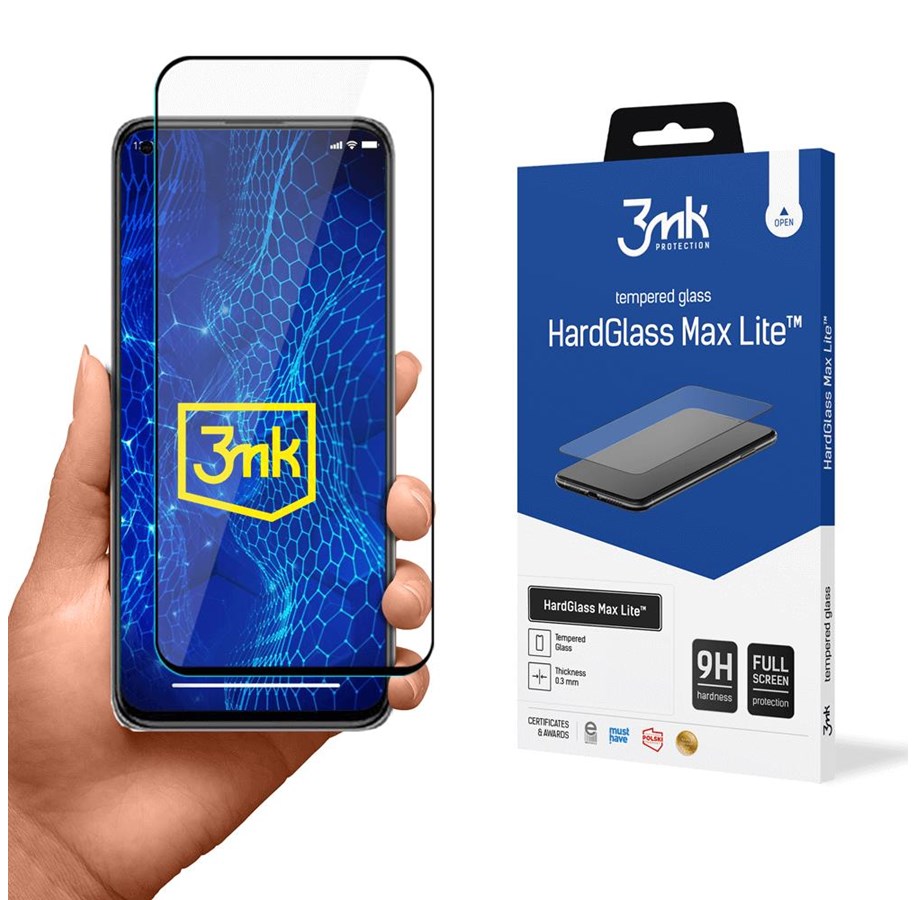 Mobil - Beskyttelsesglas - 3mk 9H  HardGlass Max Lite™ Glass on Xiaomi Mi 11 Lite 4G / 5G / 11 Lite 5G NE - 5903108389884