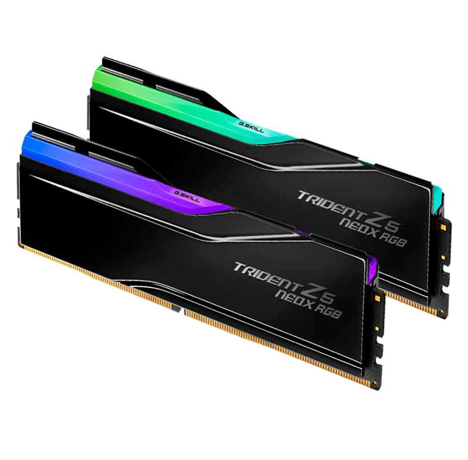 RAM - G.Skill Trident Z5 NeoX RGB DDR5-6000 - 32GB - CL36 - Dual Channel (2 pcs) - AMD EXPO ULL - Sort med RGB - F5-6000A3636F16GX2-TZ5NXRN
