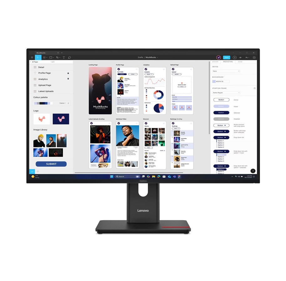 Skærm - 32" Lenovo ThinkVision T32UD-40 - 64B0ZAR1EU