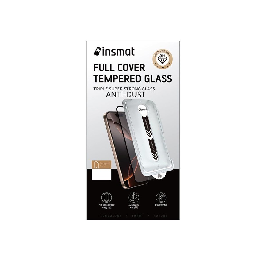 Mobil - Beskyttelsesglas - Insmat - screen protector for mobile phone - easy & anti-dust super full cover - 861-1675