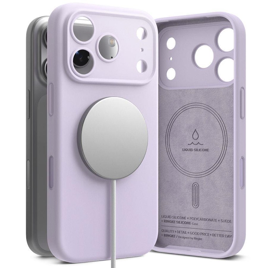Mobil - Covers & Cases - Ringke Silicone Magnetic MagSafe Case for iPhone 17 Pro - Purple - 8800328811201