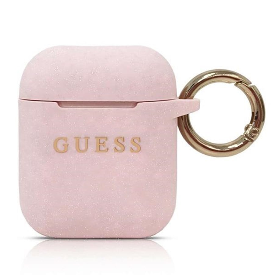 Mobil - Andet Tilbehør - GUESS GUACCSILGLLP AirPods cover light pink / pink Silicone Glitter - 3700740463802